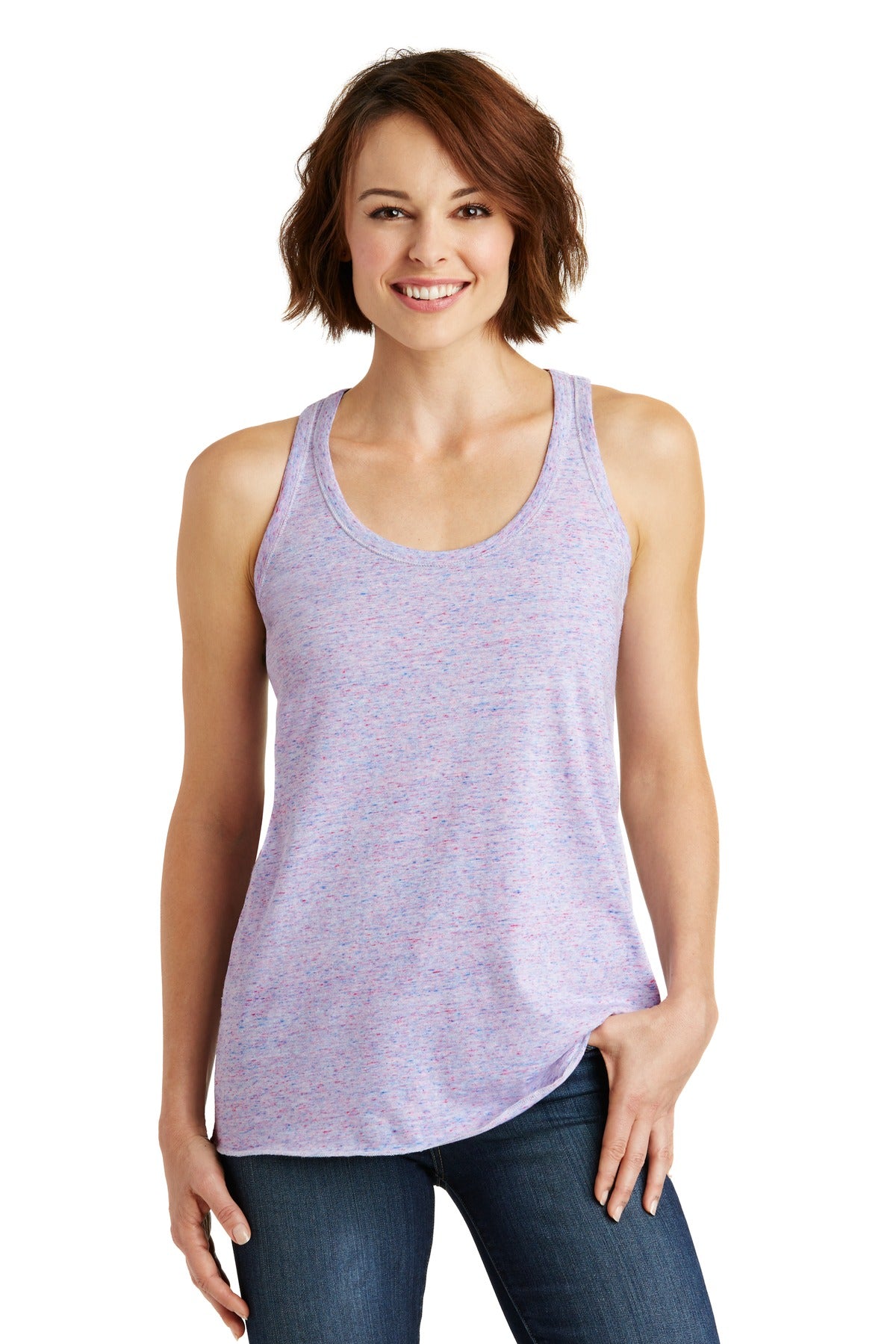 District Women's Cosmic Twist Back Tank. DM466 District