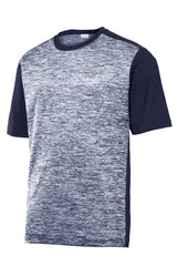 Sport-Tek Men's PosiCharge Electric Heather Colorblock Tee ST395 Mens Apparel Shirts & Tops