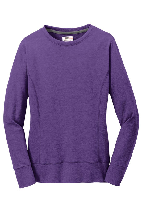 Anvil Ladies French Terry Crewneck Sweatshirt. 72000L Anvil