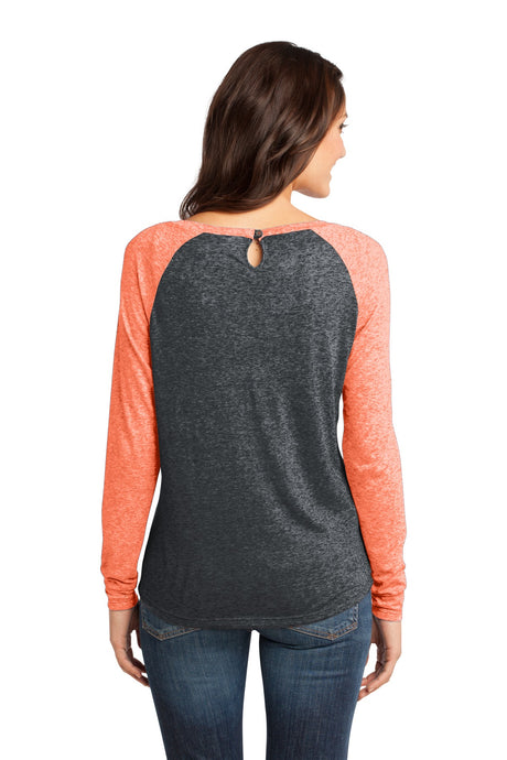 District - Juniors Microburn Long Sleeve Raglan Tee. DT262 District