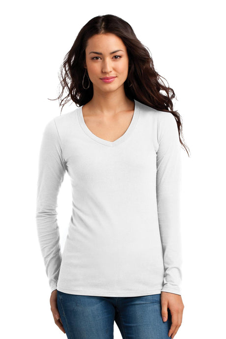 District Juniors The Concert Tee Long Sleeve V-Neck. DT5201 District