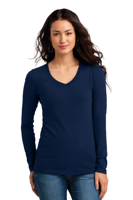 District Juniors The Concert Tee Long Sleeve V-Neck. DT5201 District