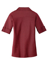 Port Authority Ladies Oxford Pique Double Pocket Polo. L557