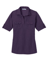 Port Authority Ladies Oxford Pique Double Pocket Polo. L557