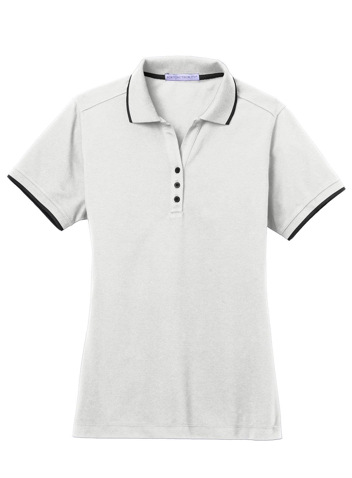 Port Authority Ladies Rapid Dry Tipped Polo. L454