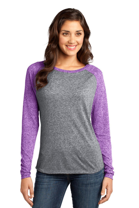 District - Juniors Microburn Long Sleeve Raglan Tee. DT262 District
