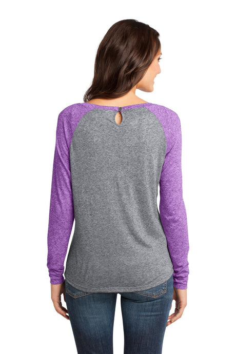 District - Juniors Microburn Long Sleeve Raglan Tee. DT262 District