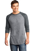 District Young Men's Microburn 3/4-Sleeve Raglan Tee. DT162 District