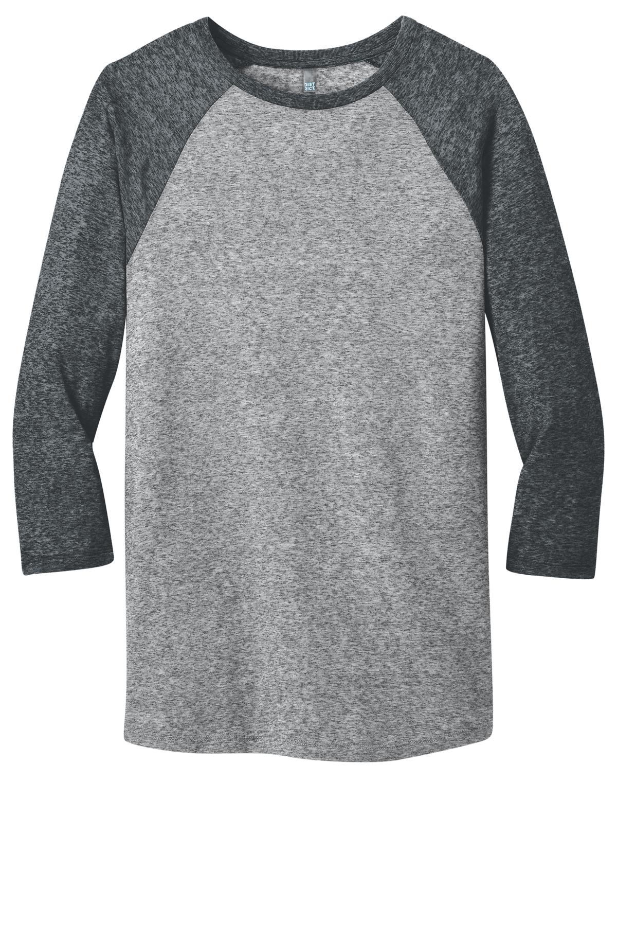 District Young Men's Microburn 3/4-Sleeve Raglan Tee. DT162 District