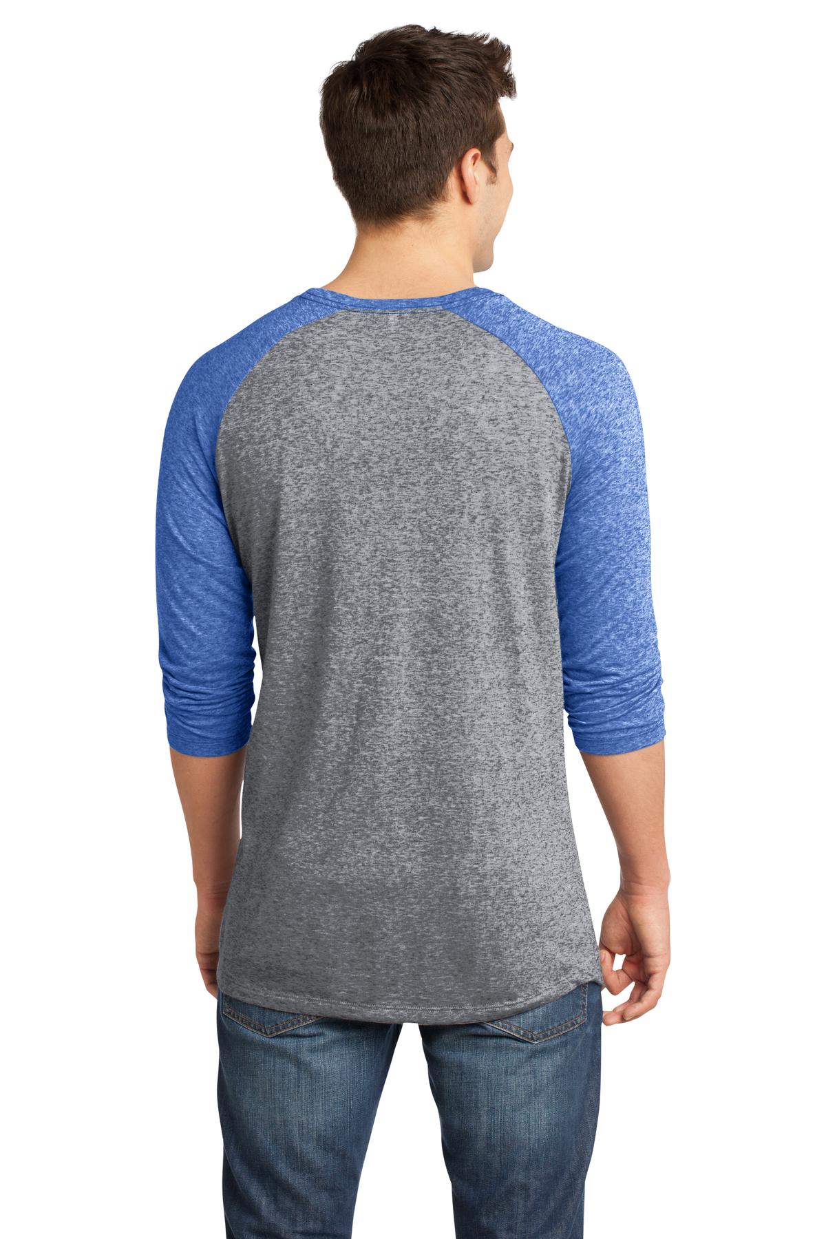 District Young Men's Microburn 3/4-Sleeve Raglan Tee. DT162 District