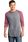 District Young Men's Microburn 3/4-Sleeve Raglan Tee. DT162 District