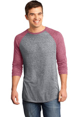 District Young Men's Microburn 3/4-Sleeve Raglan Tee. DT162 District