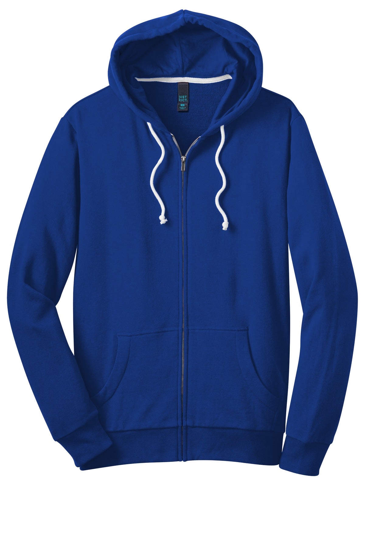 District - Young Mens Core Fleece Full-Zip Hoodie DT190 District