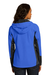 Port Authority Ladies Vertical Hooded Soft Shell Jacket. L319