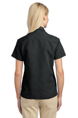Port Authority Ladies Patterned Easy Care Camp Shirt. L536