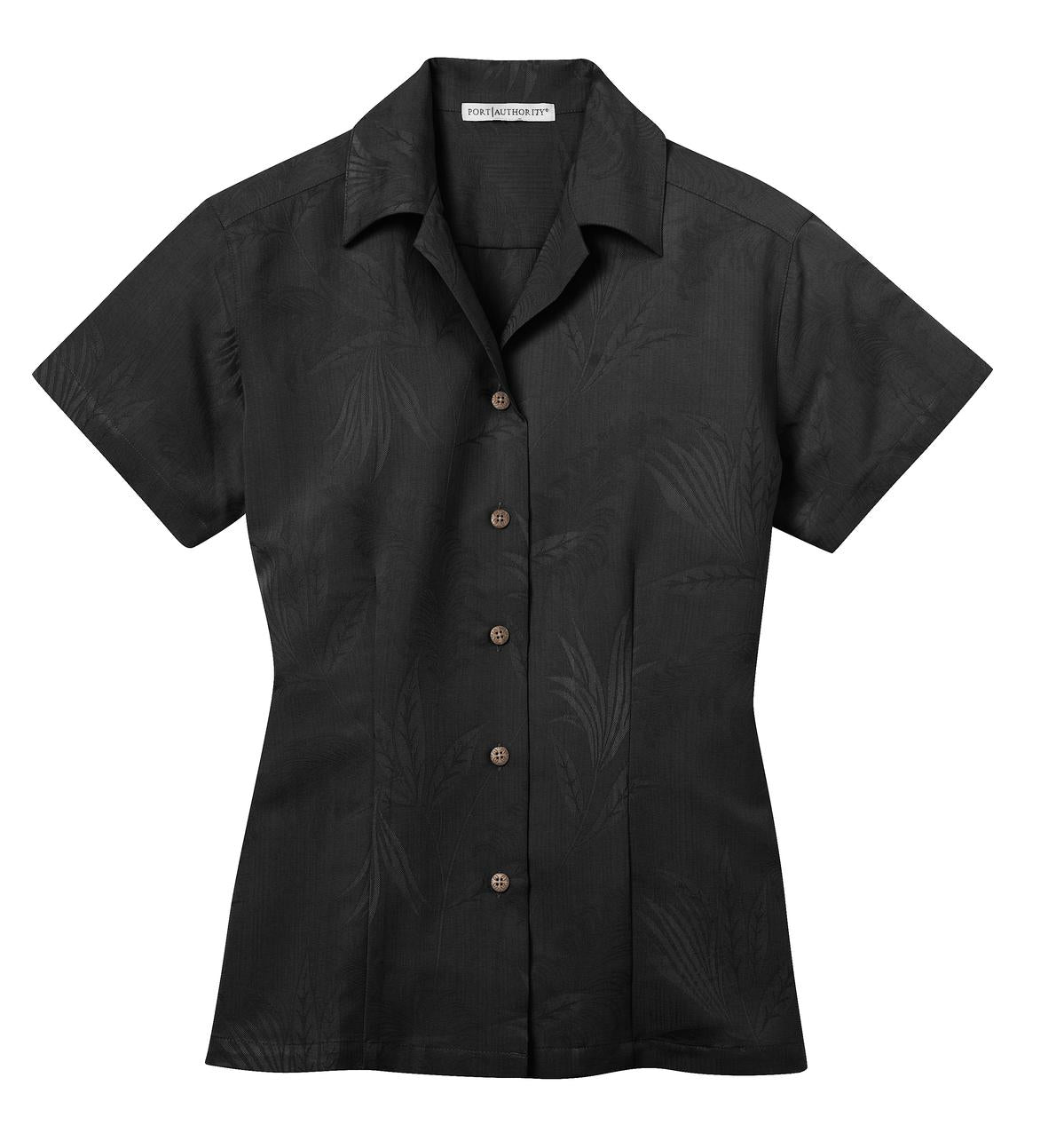 Port Authority Ladies Patterned Easy Care Camp Shirt. L536