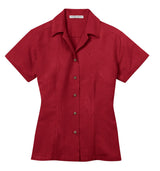 Port Authority Ladies Patterned Easy Care Camp Shirt. L536