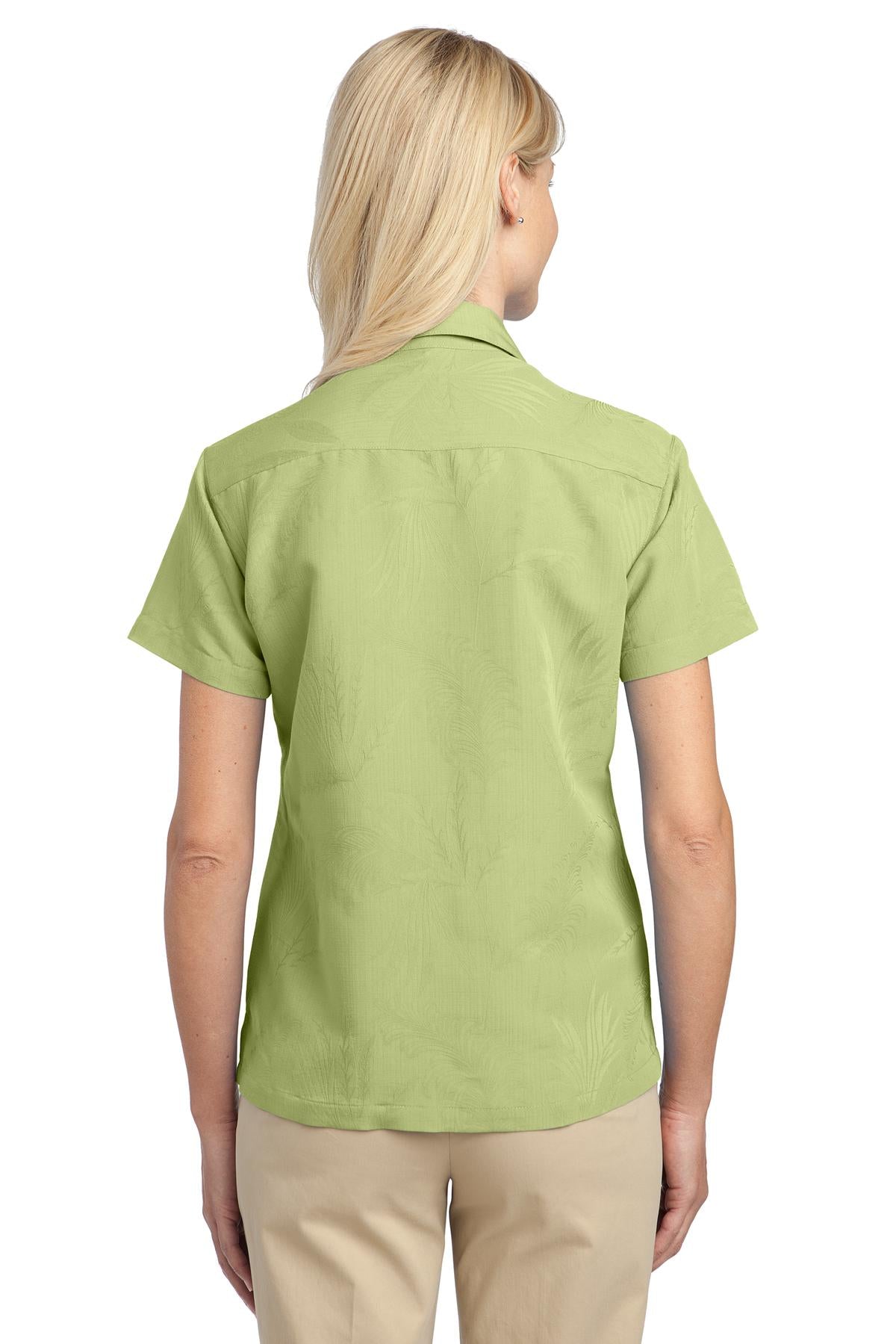 Port Authority Ladies Patterned Easy Care Camp Shirt. L536