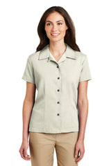 Port Authority Ladies Easy Care Camp Shirt. L535 Womens Apparel Shirts & Tops