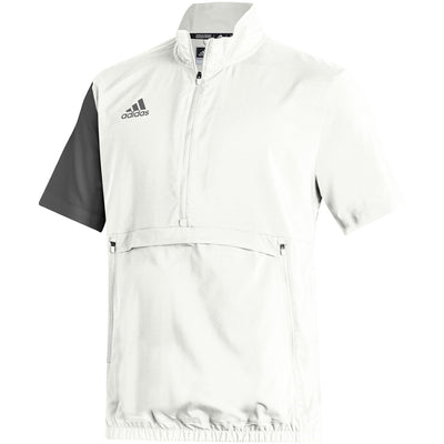 adidas Mens Stadium 1/4 Zip Woven Short Sleeve Golf Top