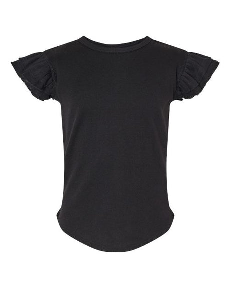 Rabbit Skins Toddler Flutter Sleeve Tee Rabbit Skins