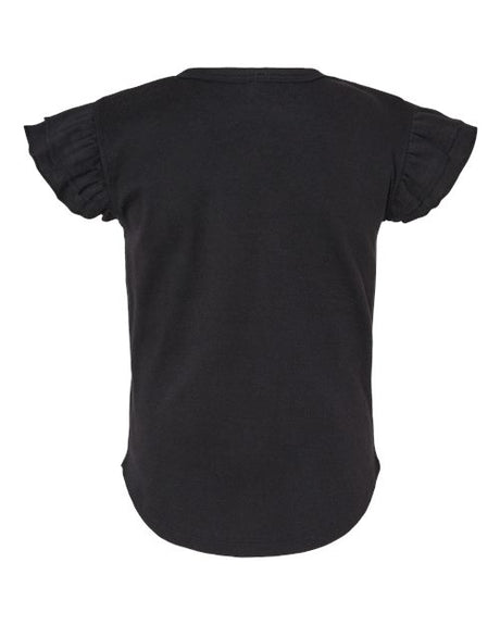 Rabbit Skins Toddler Flutter Sleeve Tee Rabbit Skins