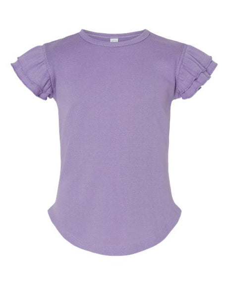 Rabbit Skins Toddler Flutter Sleeve Tee Rabbit Skins