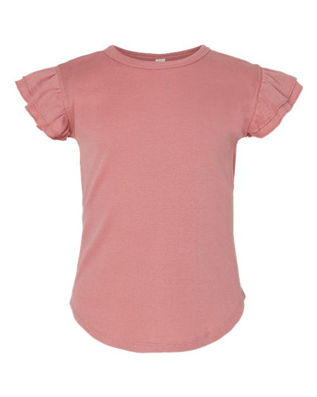 Rabbit Skins Toddler Flutter Sleeve Tee Rabbit Skins