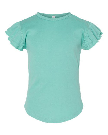 Rabbit Skins Toddler Flutter Sleeve Tee Rabbit Skins