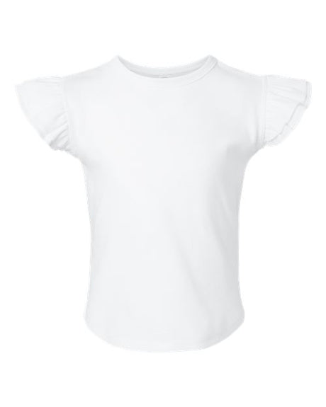 Rabbit Skins Toddler Flutter Sleeve Tee Rabbit Skins