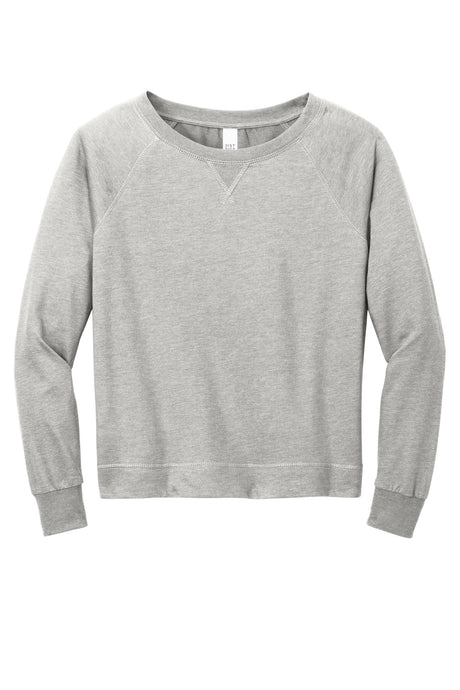 District Women's Featherweight French Terry Long Sleeve Crewneck DT672 District
