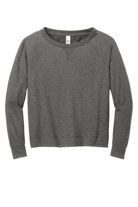 District Women's Featherweight French Terry Long Sleeve Crewneck DT672 District