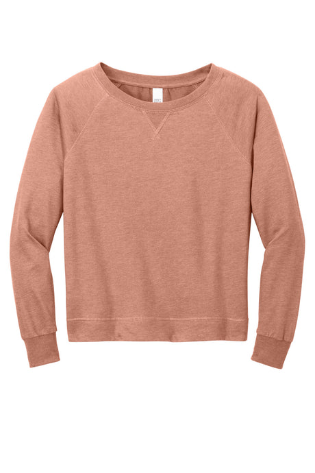 District Women's Featherweight French Terry Long Sleeve Crewneck DT672 District