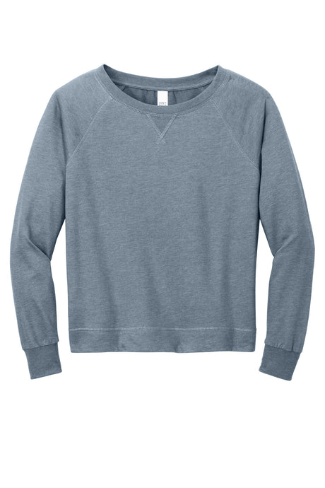 District Women's Featherweight French Terry Long Sleeve Crewneck DT672 District