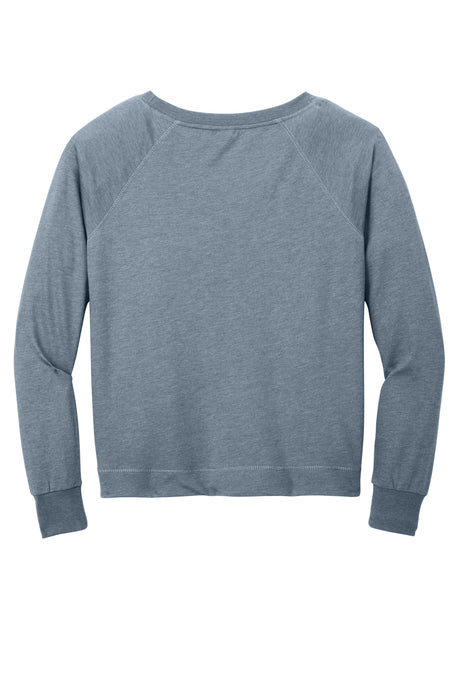 District Women's Featherweight French Terry Long Sleeve Crewneck DT672 District