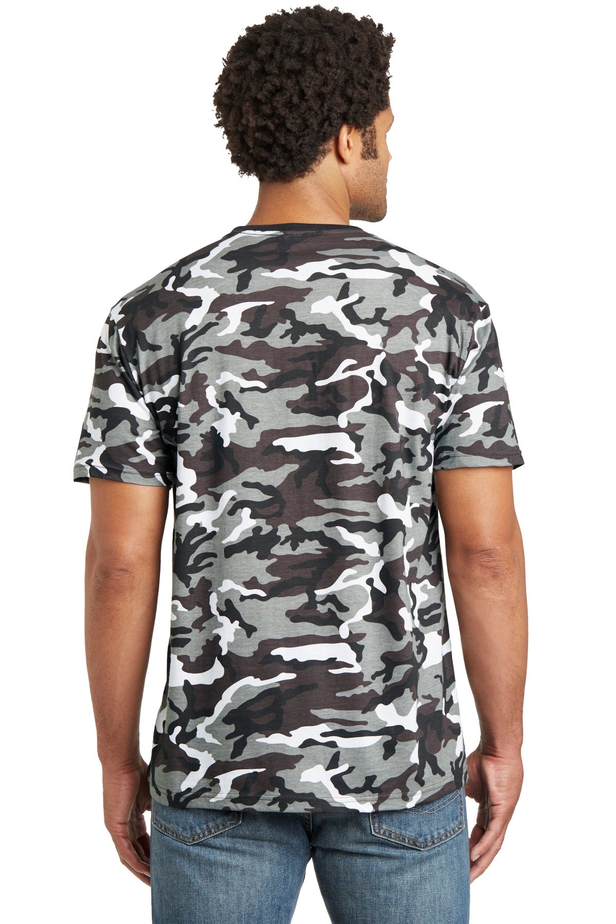 District Made Mens Camo Perfect Weight Crew Tee. DT104C District