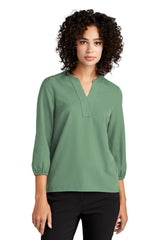 MERCER+METTLE Women's Stretch Crepe 3/4-Sleeve Blouse MM2011 Mercer+Mettle