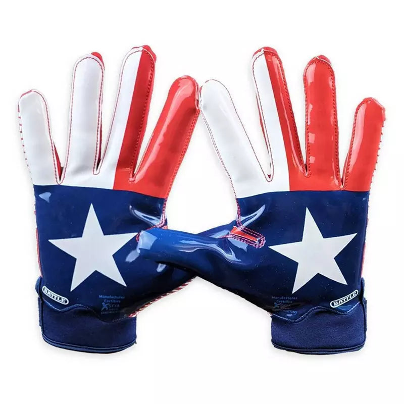 Battle Adult Doom Texas Flag Football Gloves