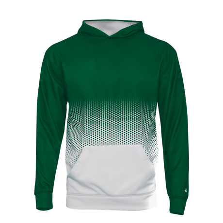 Badger Youth Hex 2.0 Perf. Fleece Hoodie Badger