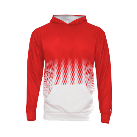 Badger Youth Hex 2.0 Perf. Fleece Hoodie Badger