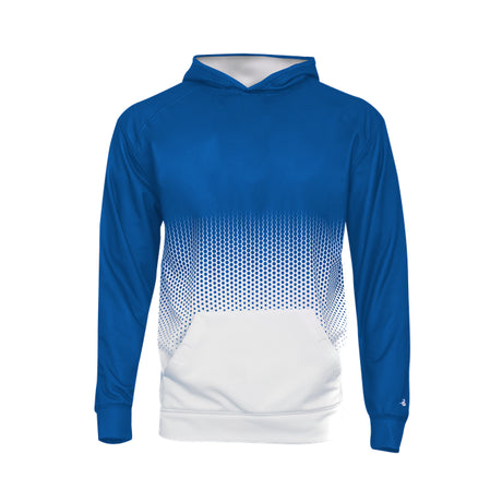 Badger Youth Hex 2.0 Perf. Fleece Hoodie Badger