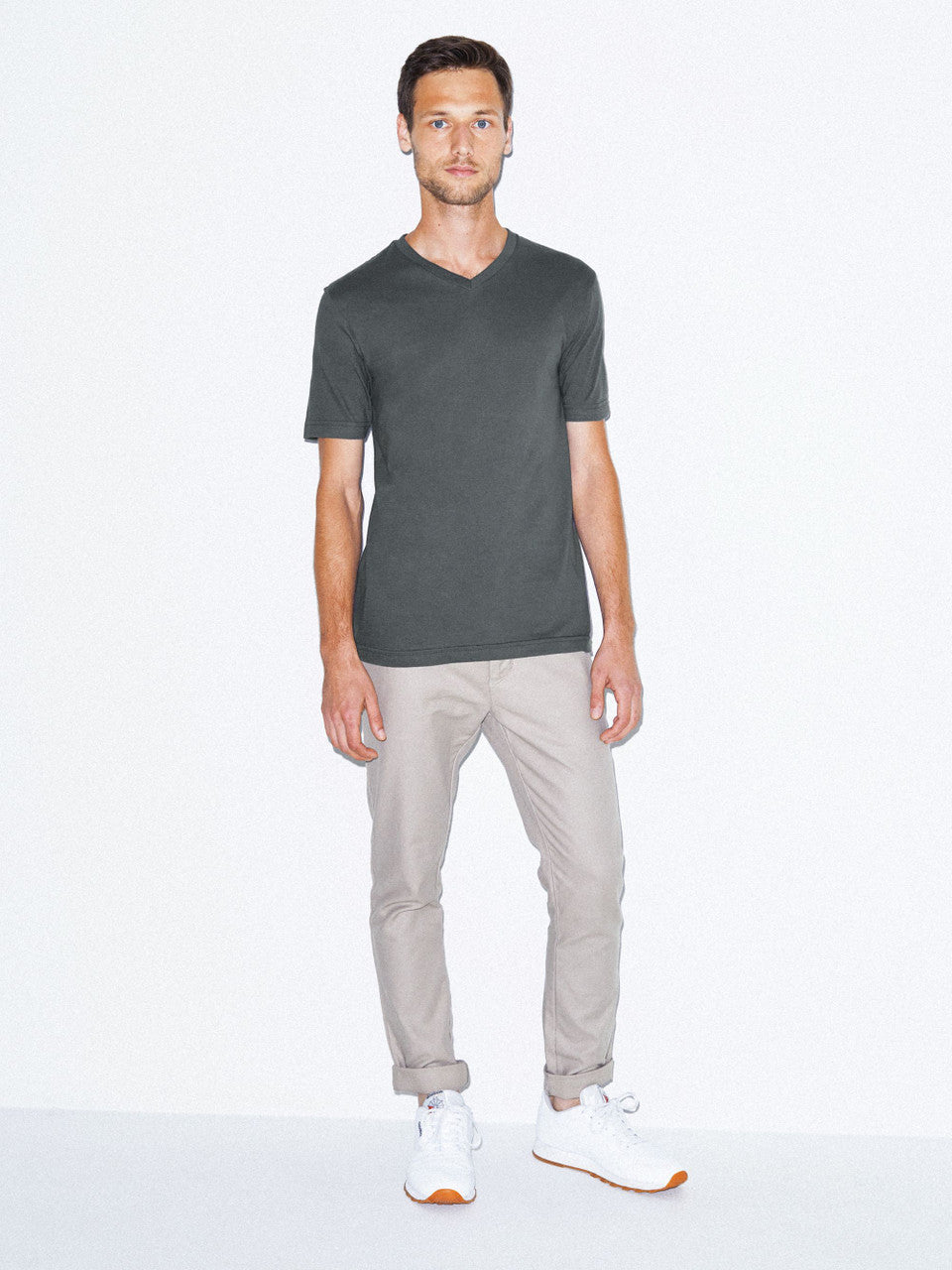 American Apparel Men's Fine Jersey Classic V-Neck Tee American Apparel