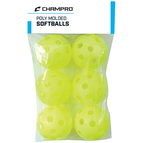 Champro 12" Poly Softball Wiffle Balls - 6 Pack Champro