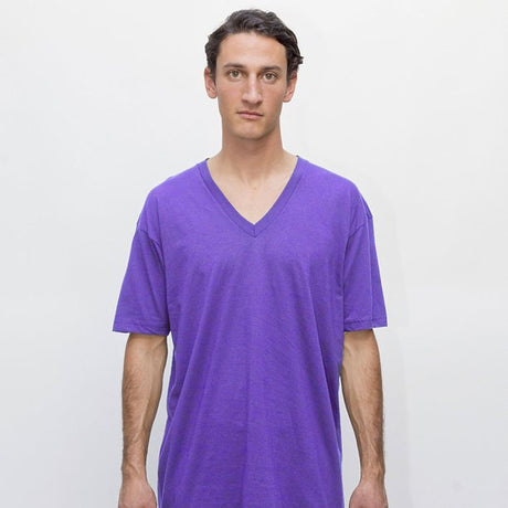 Los Angeles Apparel Unisex USA-Made Fine Jersey V-Neck T-Shirt Los Angeles Apparel