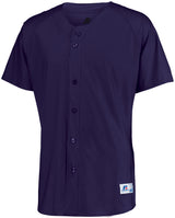 Russell Men's Raglan Sleeve Faux Button Front Jersey Russell Athletic