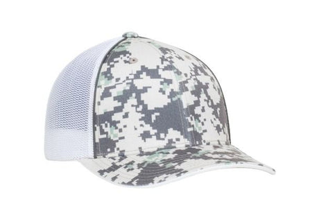 Pacific Headwear Digi Camo Trucker Flexfit Cap Pacific Headwear