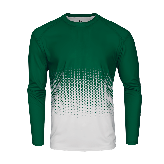 Badger Youth Hex 2.0 Long-Sleeve Tee Badger