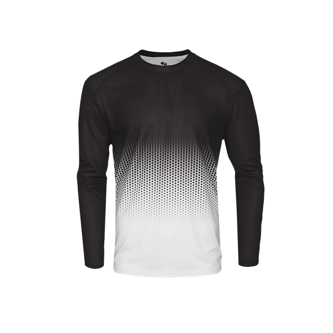Badger Youth Hex 2.0 Long-Sleeve Tee Badger
