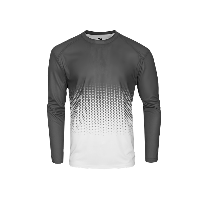 Badger Youth Hex 2.0 Long-Sleeve Tee Badger