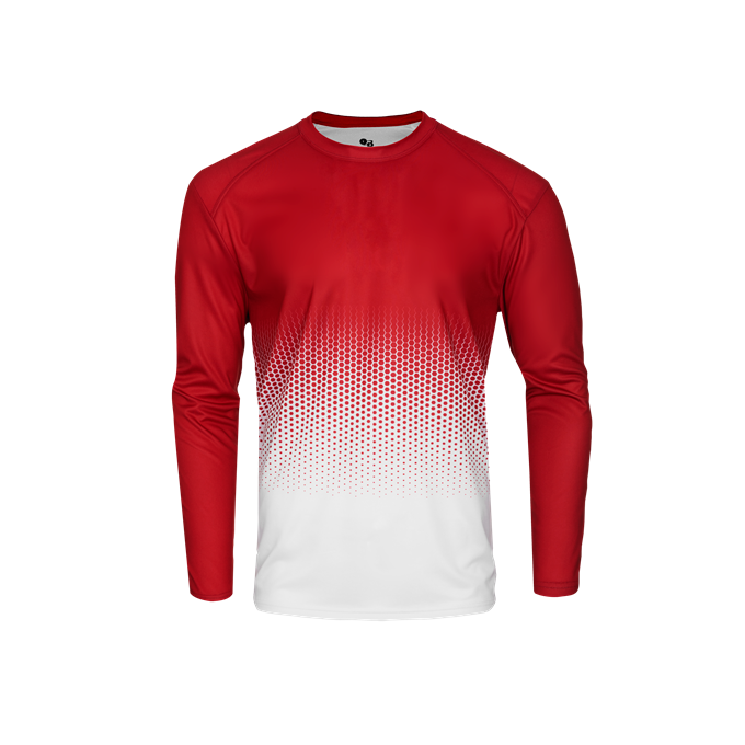 Badger Youth Hex 2.0 Long-Sleeve Tee Badger